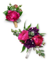 Allure Corsage and Boutonniere Set from The Posie Shoppe in Prineville, OR
