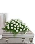 Peaceful in White Casket Spray from The Posie Shoppe in Prineville, OR