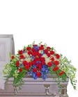 Valiant Honor Casket Spray from The Posie Shoppe in Prineville, OR