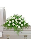 White Divinity Casket Spray from The Posie Shoppe in Prineville, OR