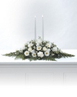 White candle arrangement from The Posie Shoppe in Prineville, OR