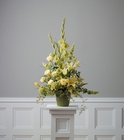 Arrangement in greens and yellows
