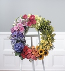 Standing color block wreath