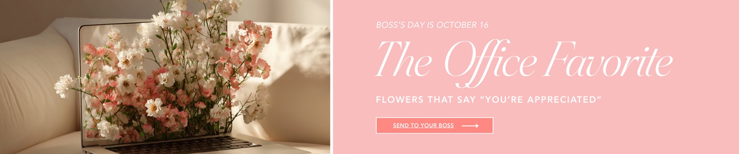 Boss's Day is October 16. Send flowers that say 