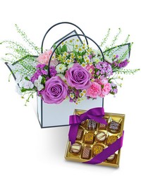 Roses and Chocolate Blooming Tote Ensemble from The Posie Shoppe in Prineville, OR