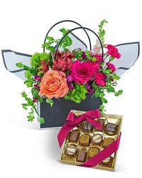 Love and Chocolate Blooming Tote Ensemble from The Posie Shoppe in Prineville, OR