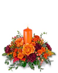 Persimmon Flame Centerpiece from The Posie Shoppe in Prineville, OR Persimmon Flame Centerpiece from The Posie Shoppe in Prineville, OR