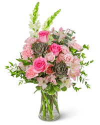 Pretty in Pink with Succulents from The Posie Shoppe in Prineville, OR