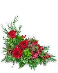 Cranberry Rose Centerpiece from The Posie Shoppe in Prineville, OR