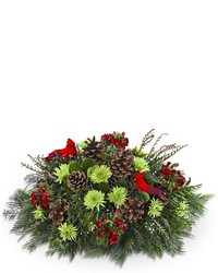 Where Cardinals Gather Centerpiece from The Posie Shoppe in Prineville, OR