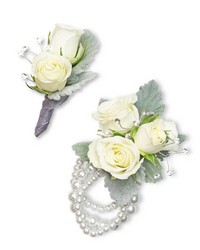 Virtue Corsage and Boutonniere Set from The Posie Shoppe in Prineville, OR