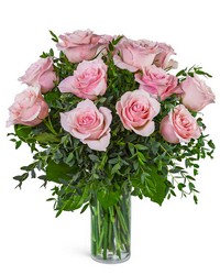 One Dozen Perfectly Pink Roses from The Posie Shoppe in Prineville, OR