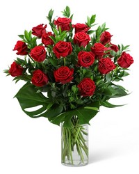Red Roses with Modern Foliage (18) from The Posie Shoppe in Prineville, OR