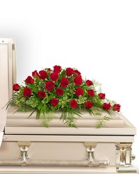 24 Red Roses Casket Spray from The Posie Shoppe in Prineville, OR