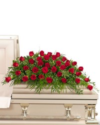 36 Red Roses Casket Spray from The Posie Shoppe in Prineville, OR