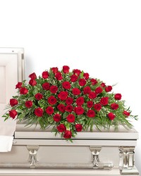 50 Red Roses Casket Spray from The Posie Shoppe in Prineville, OR