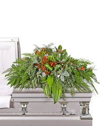 Verdant Farewell Casket Spray from The Posie Shoppe in Prineville, OR