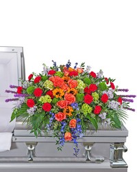 Treasured Memories Casket Spray from The Posie Shoppe in Prineville, OR
