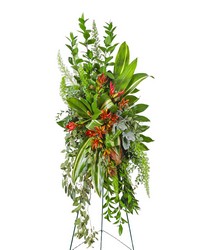 Verdant Farewell Standing Spray from The Posie Shoppe in Prineville, OR