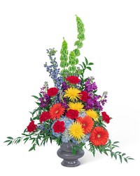 Vibrant Urn from The Posie Shoppe in Prineville, OR