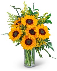Sunflowers and Love Knots from The Posie Shoppe in Prineville, OR