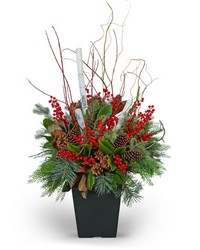 Winter Porch Pot from The Posie Shoppe in Prineville, OR