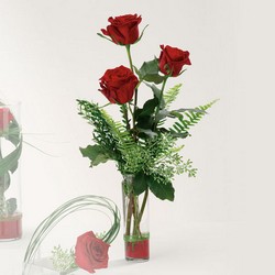 Trendy trio rose vase from The Posie Shoppe in Prineville, OR