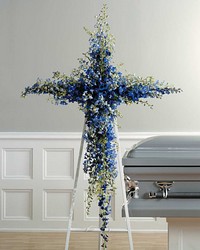 Blue delphinium cross from The Posie Shoppe in Prineville, OR