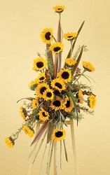 Sunflower standing spray from The Posie Shoppe in Prineville, OR